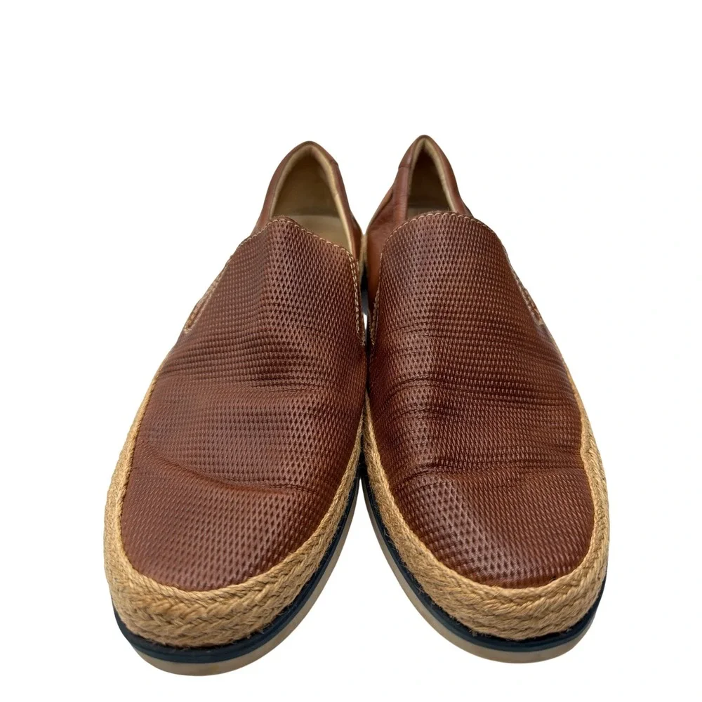 Pikolinos Mens Brown Leather Espadrille Slip On Loafers Shoes EU 45